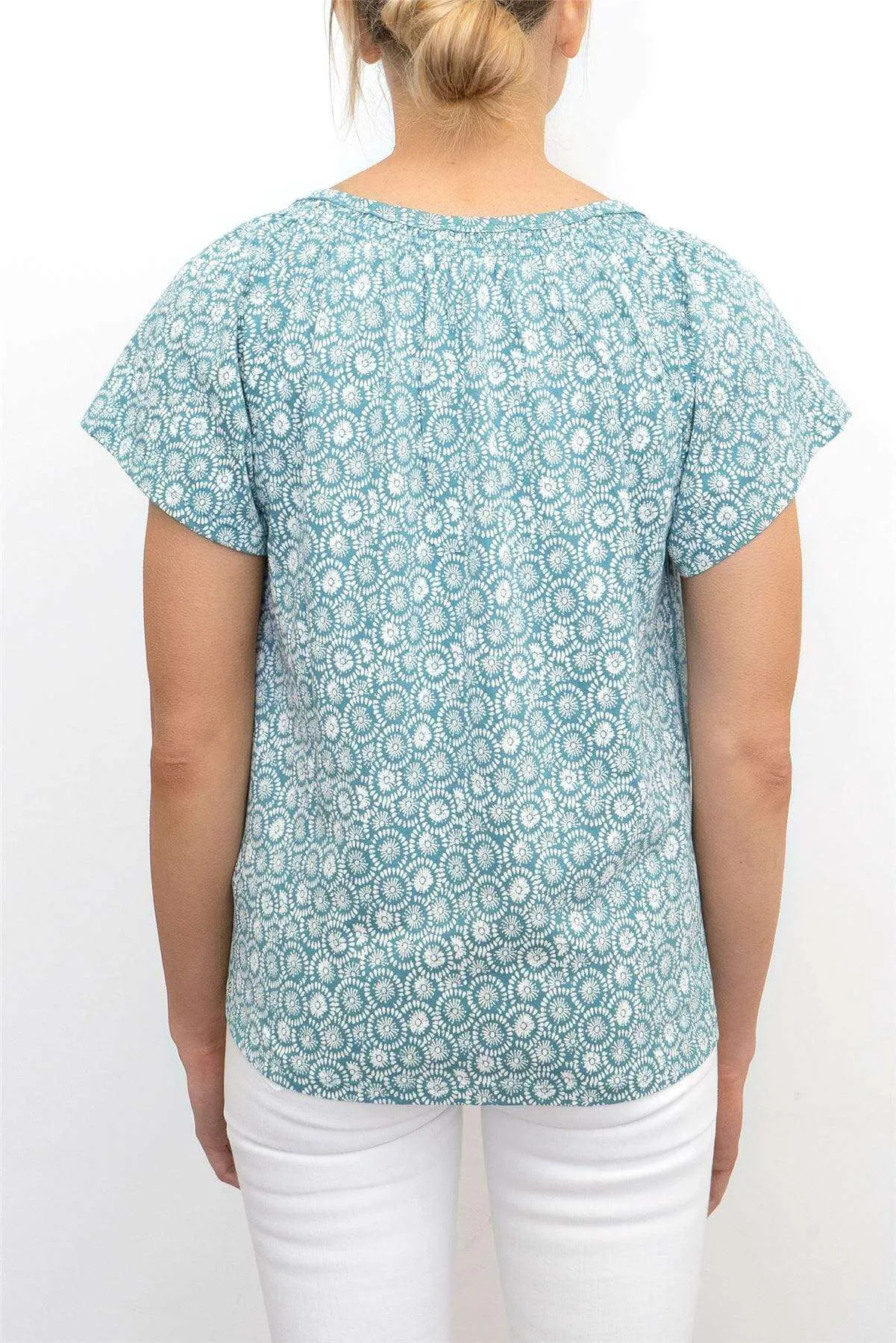 White Stuff Jemima Floral Print Short Sleeve Relaxed Jersey Summer Tops