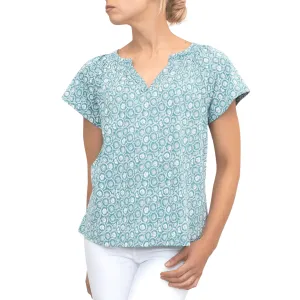White Stuff Jemima Floral Print Short Sleeve Relaxed Jersey Summer Tops