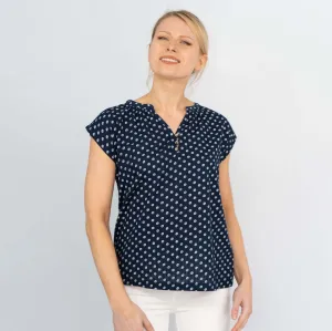 White Stuff Navy Rae Floral Sleeveless Casual Tops