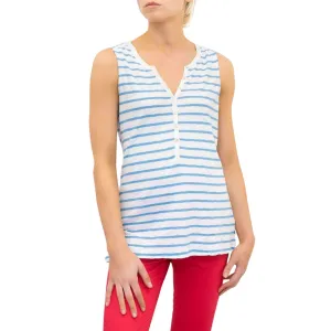 White Stuff Vest Sleeveless Button Up Cotton Jersey Summer Casual Tops