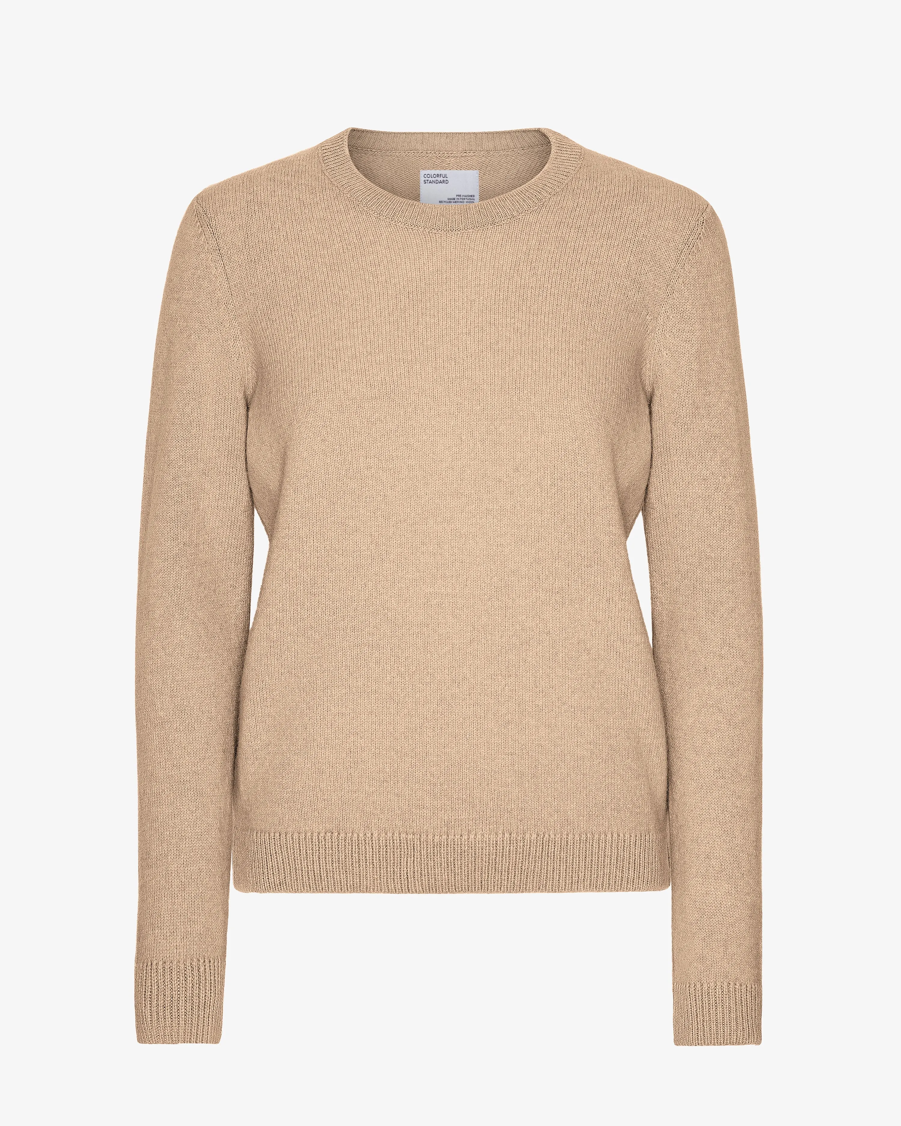 Women Classic Merino Wool Crew - Honey Beige