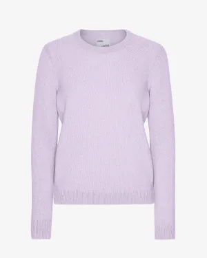 Women Classic Merino Wool Crew - Soft Lavender