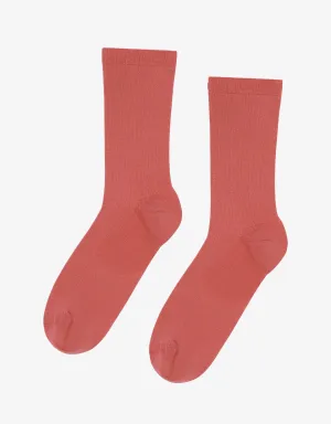 Women Classic Organic Sock - Bright Coral