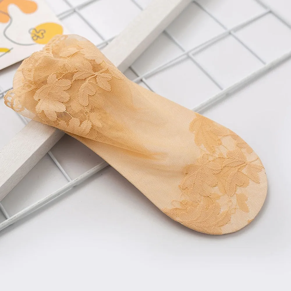 Women Lace Invisible Socks Non-slip Anna Kay Co