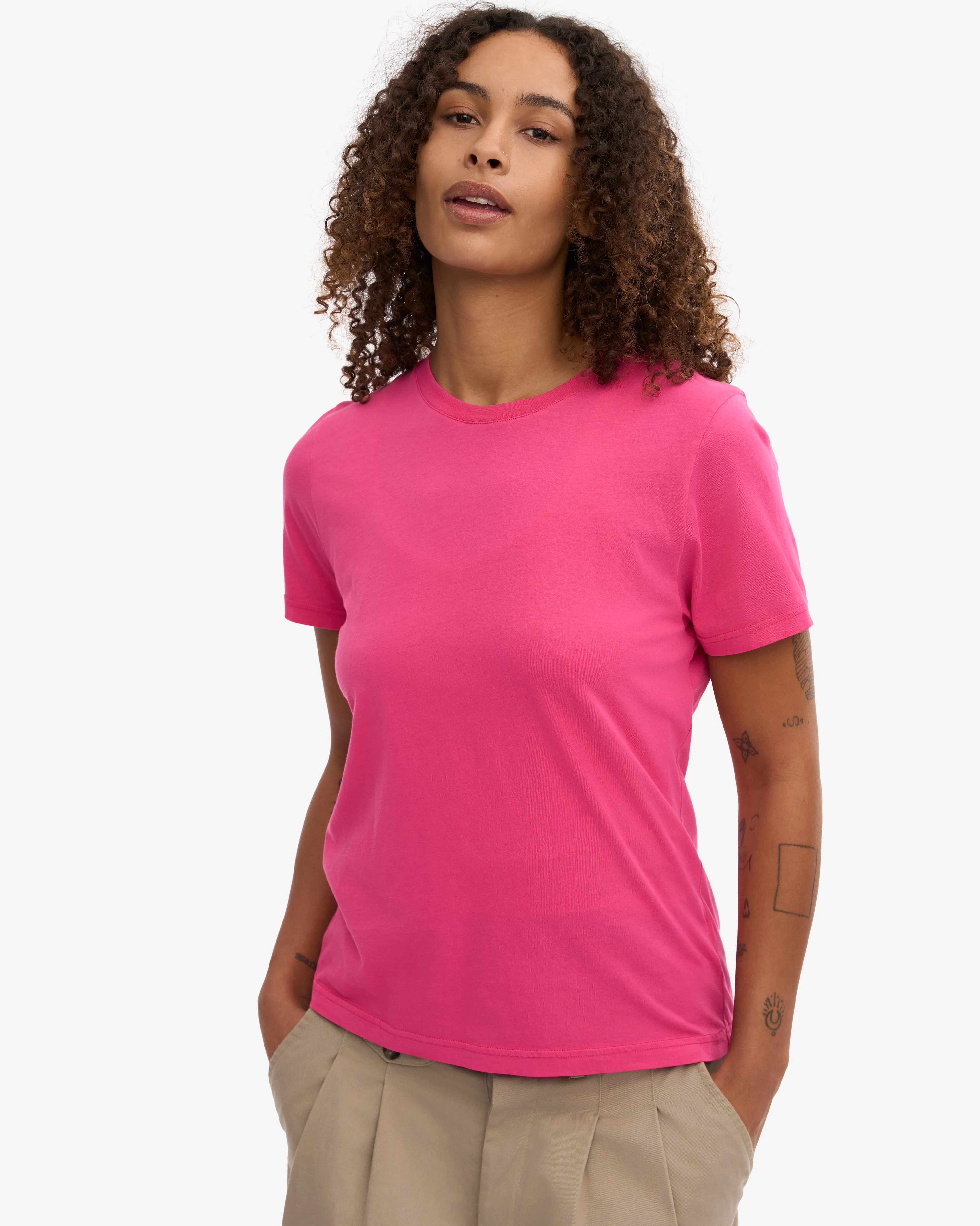 Women Light Organic Tee - Bubblegum Pink