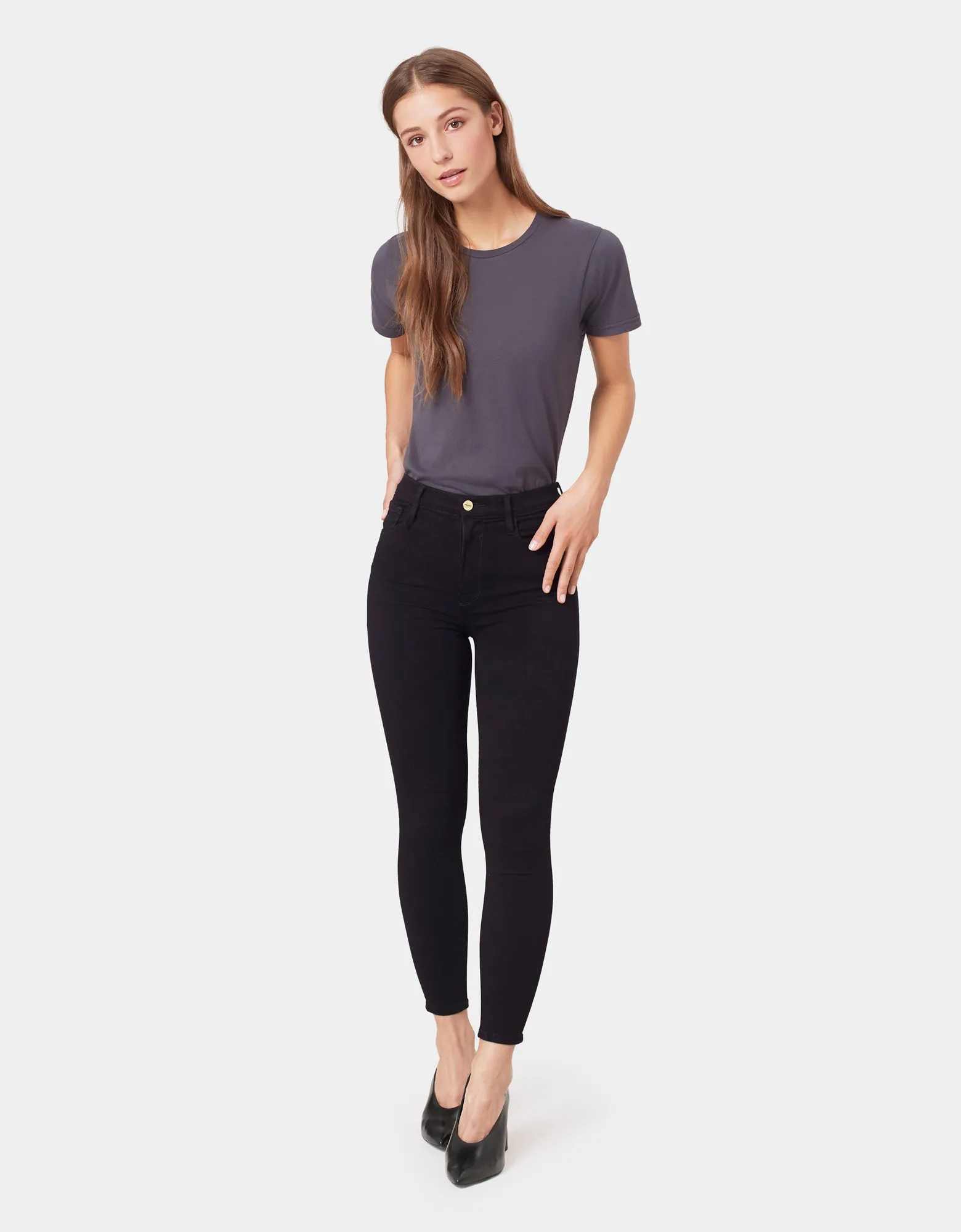 Women Light Organic Tee - Lava Grey