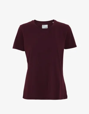Women Light Organic Tee - Oxblood Red