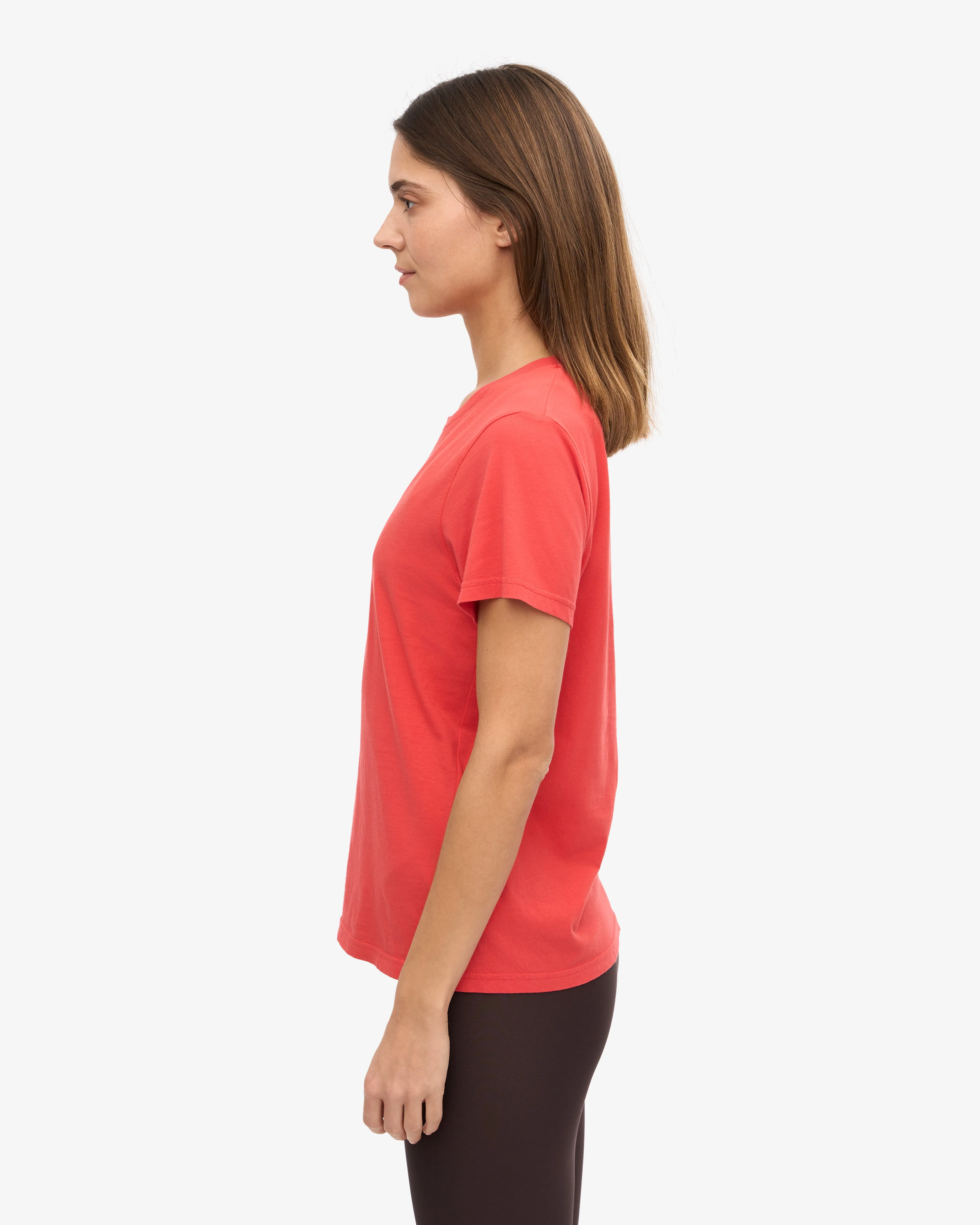 Women Light Organic Tee - Red Tangerine