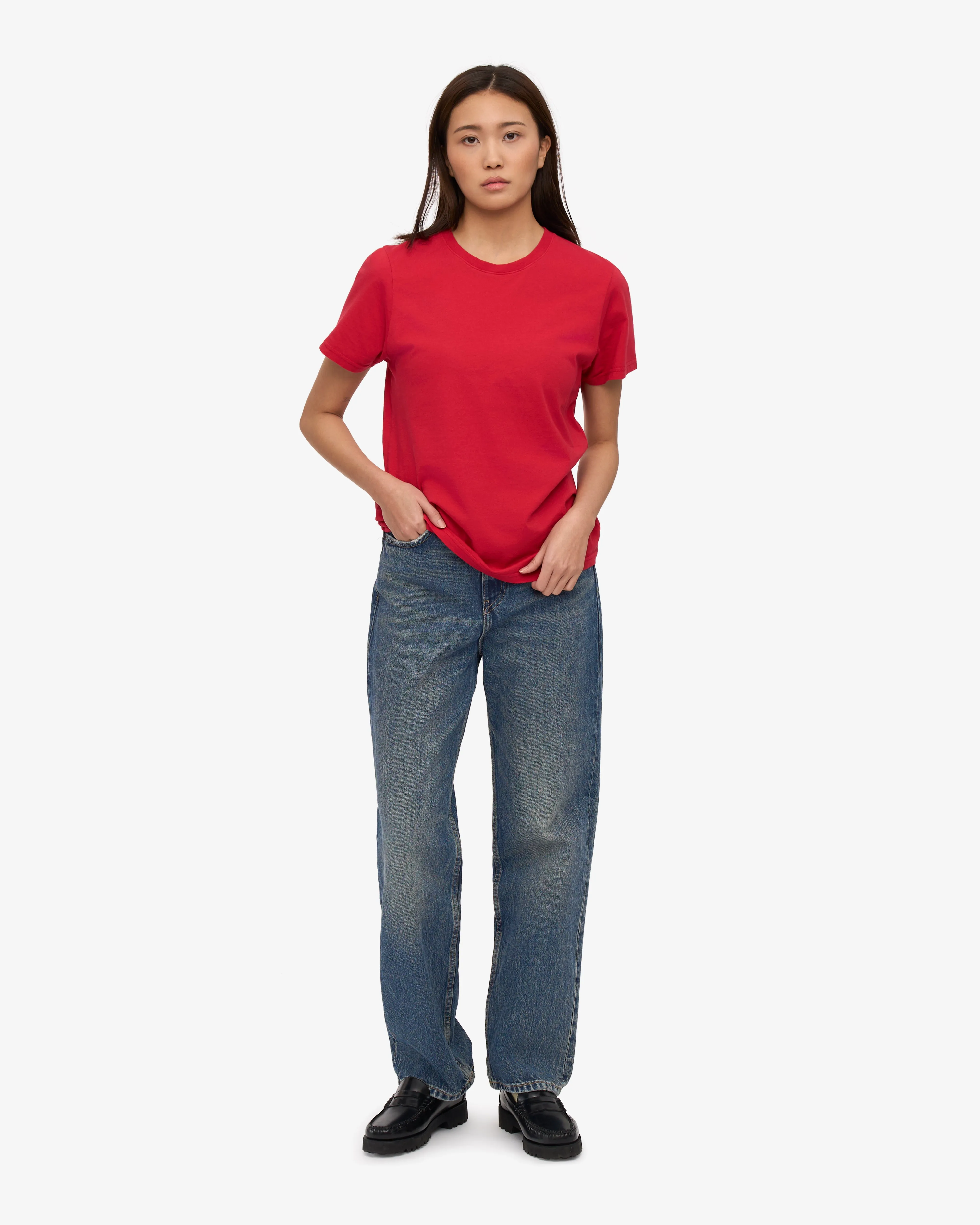 Women Light Organic Tee - Scarlet Red