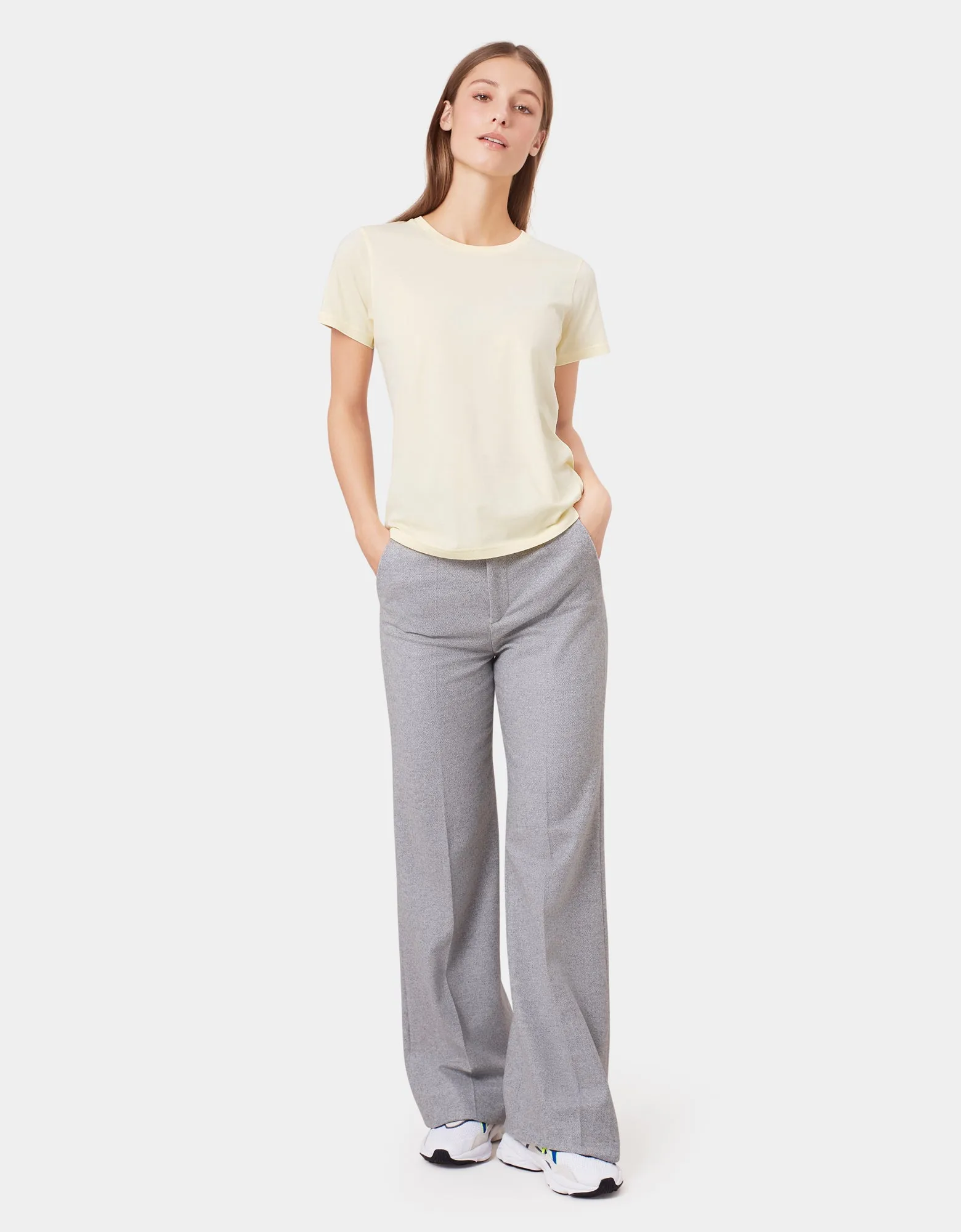 Women Light Organic Tee - Snow Melange