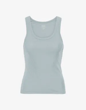 Women Organic Rib Tank Top - Cloudy Grey