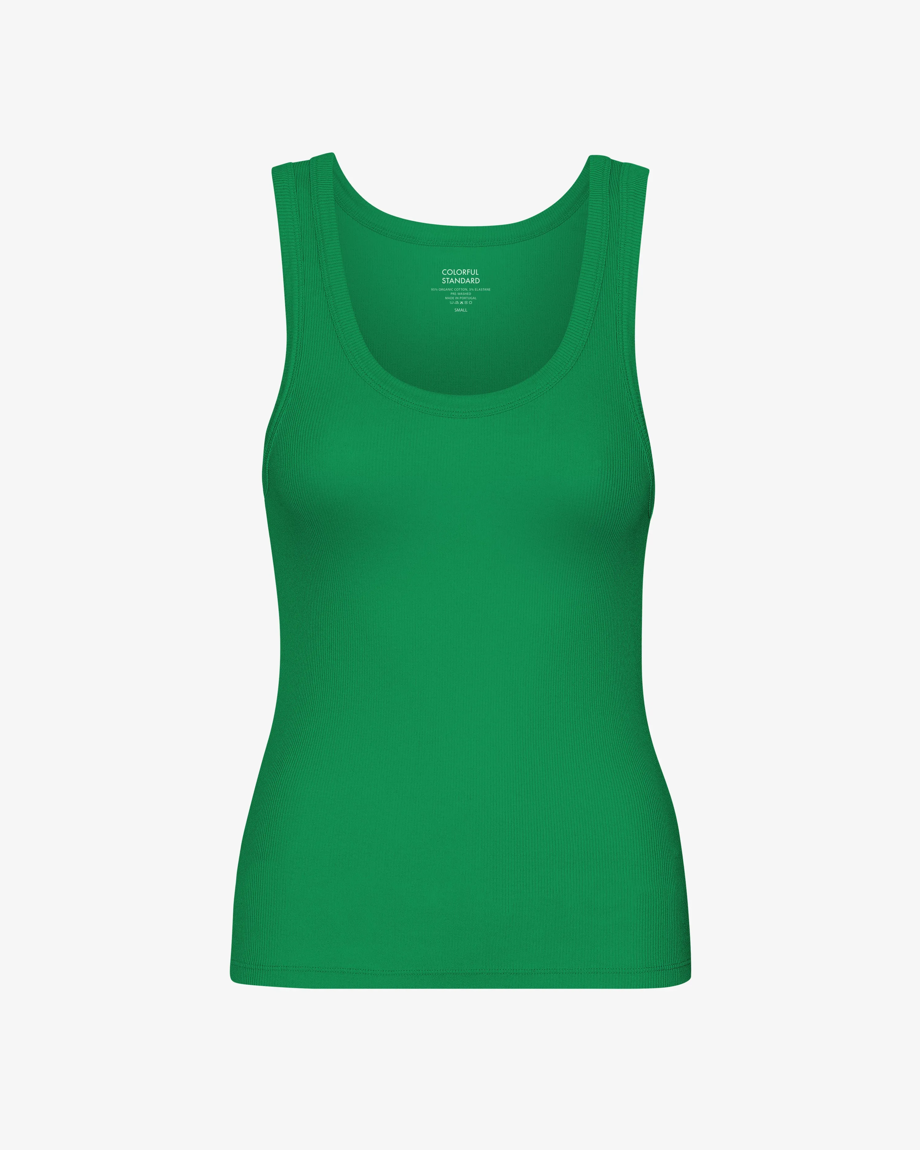 Women Organic Rib Tank Top - Kelly Green