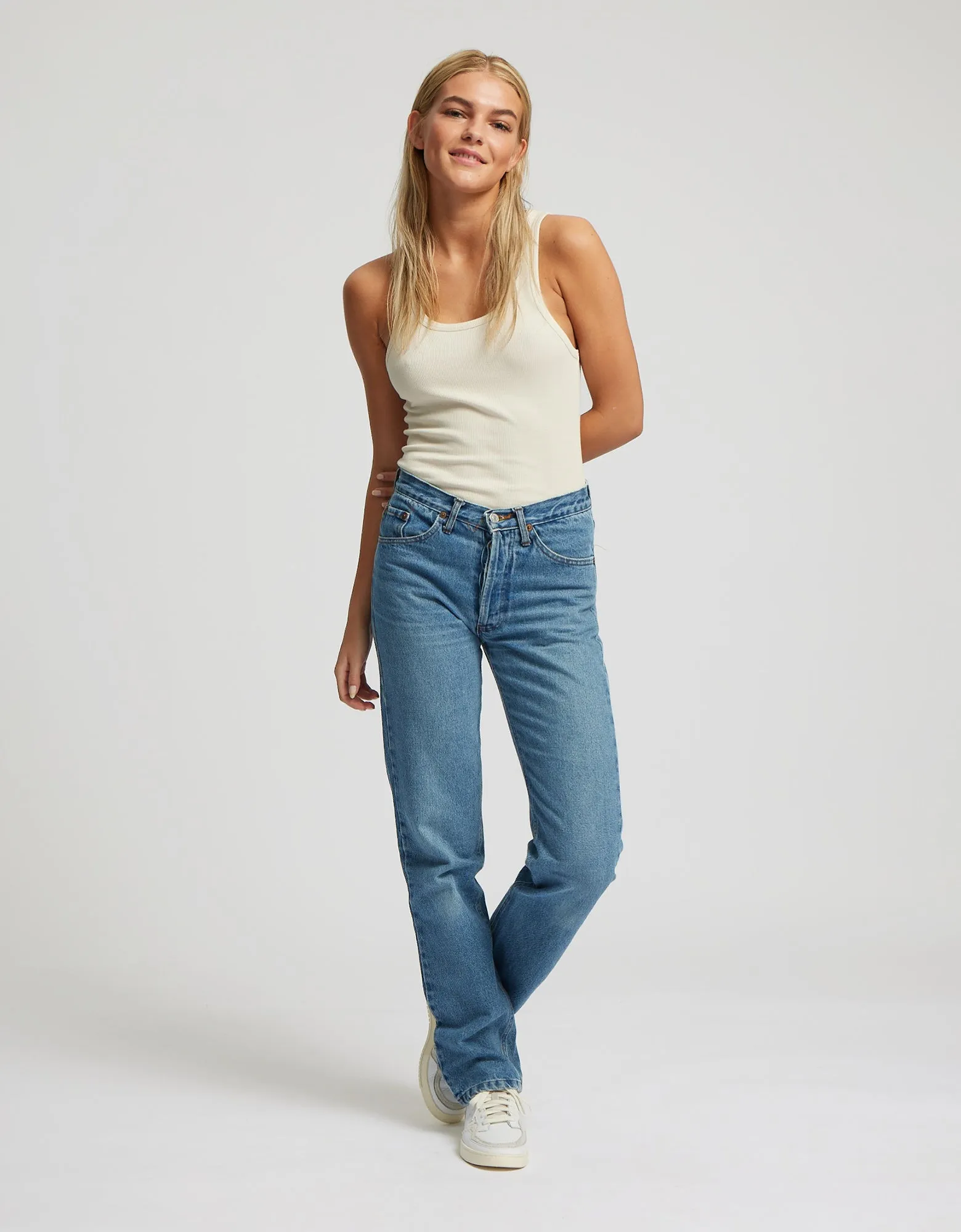 Women Organic Rib Tank Top - Kelly Green