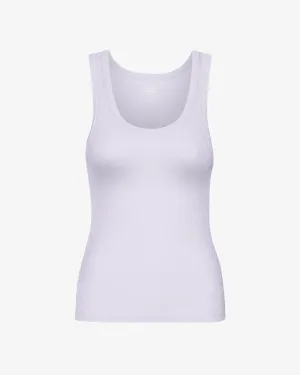 Women Organic Rib Tank Top - Soft Lavender