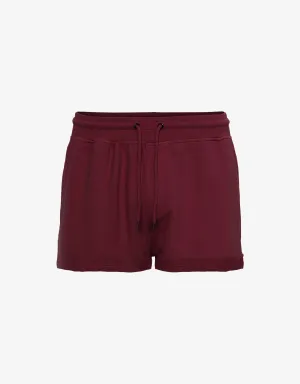 Women Organic Sweatshorts - Oxblood Red
