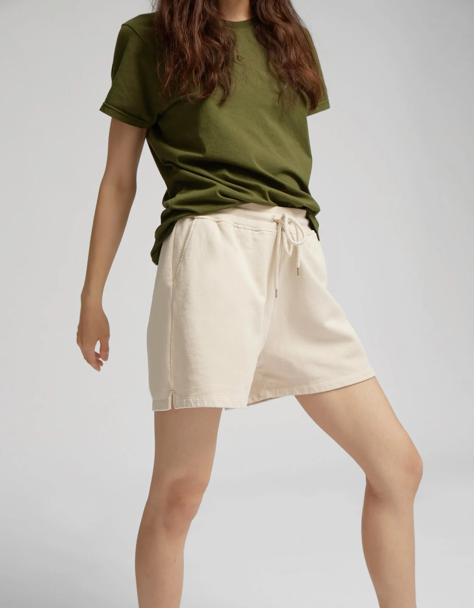 Women Organic Sweatshorts - Rosewood Mist