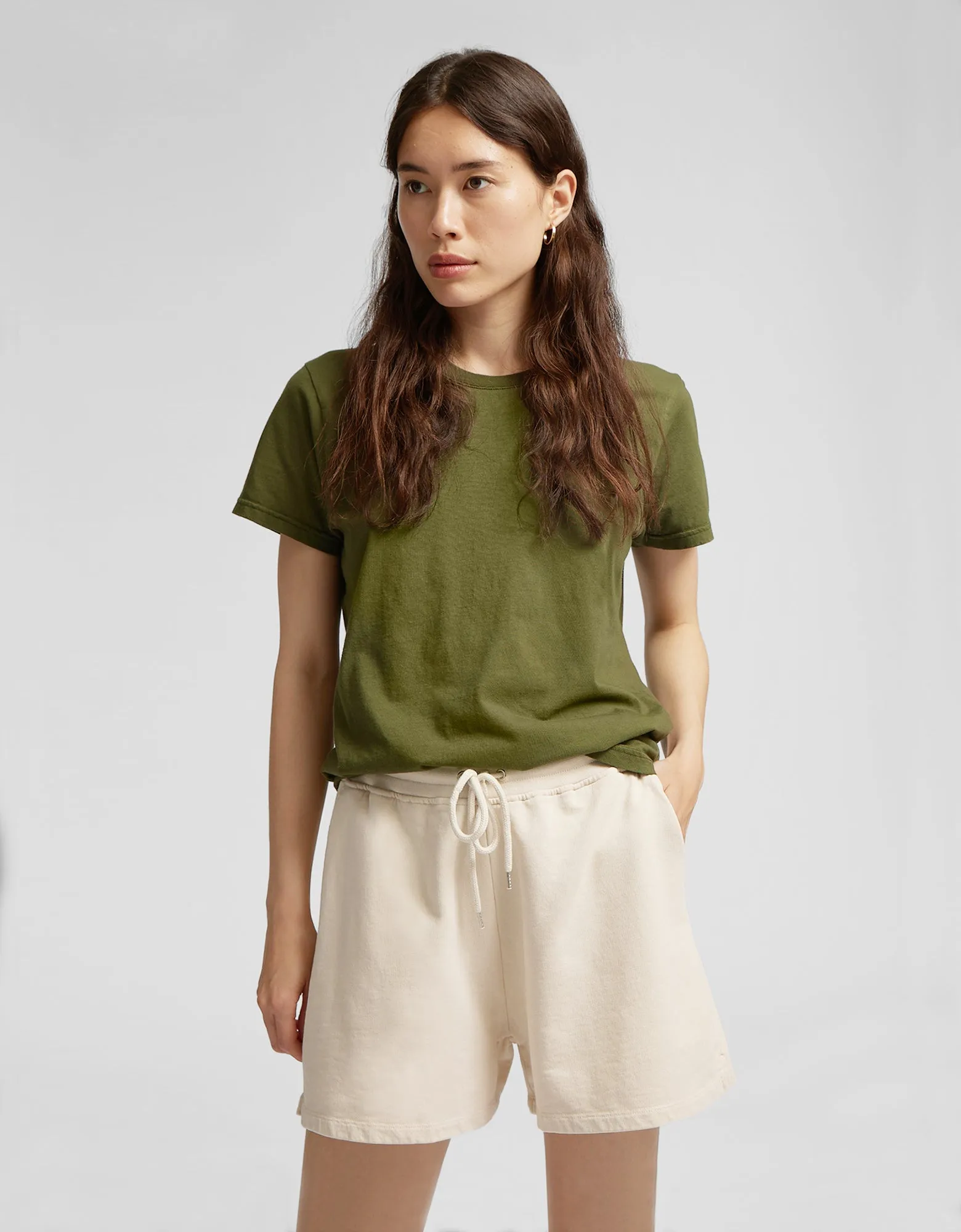 Women Organic Sweatshorts - Rosewood Mist