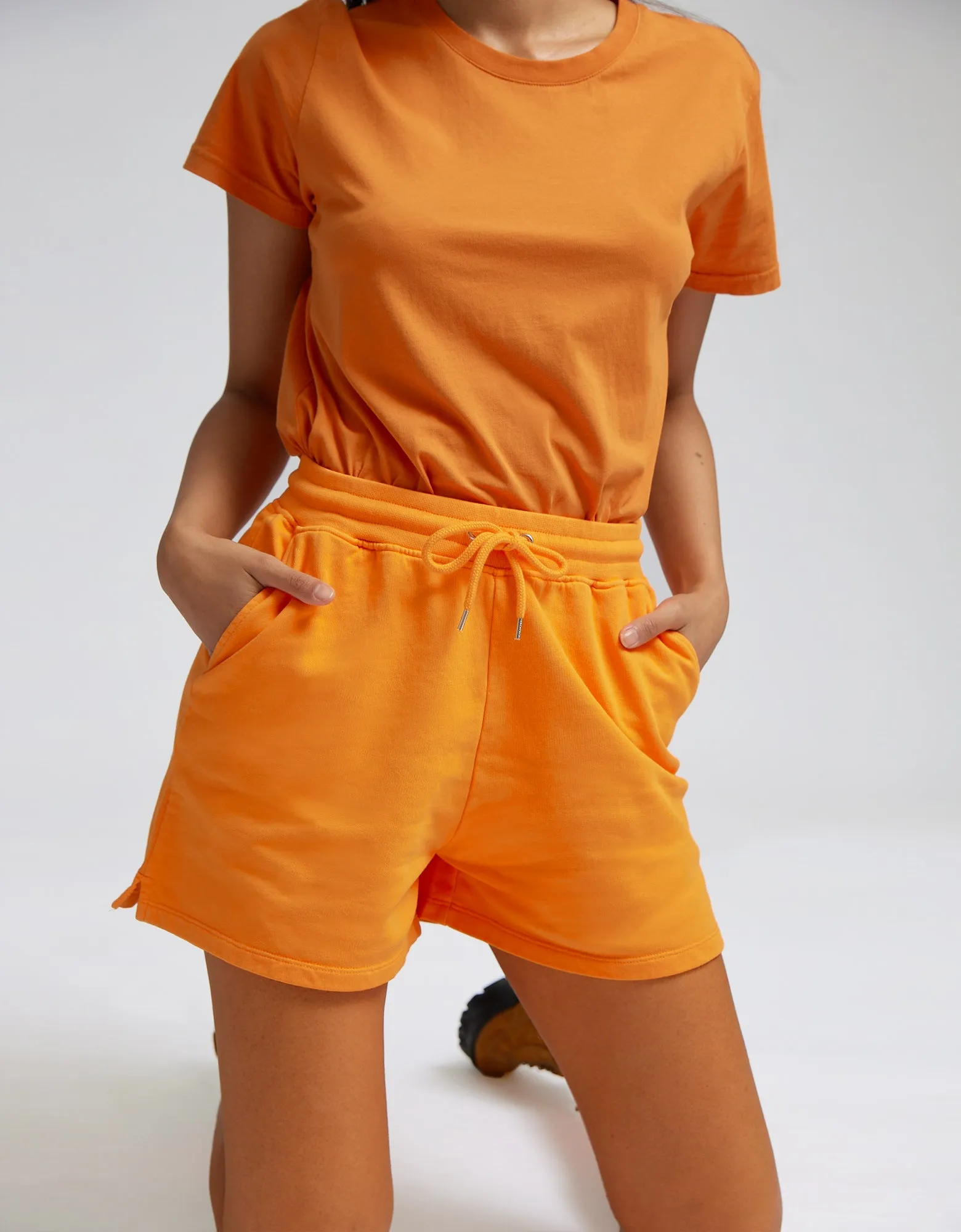 Women Organic Sweatshorts - Sky Blue