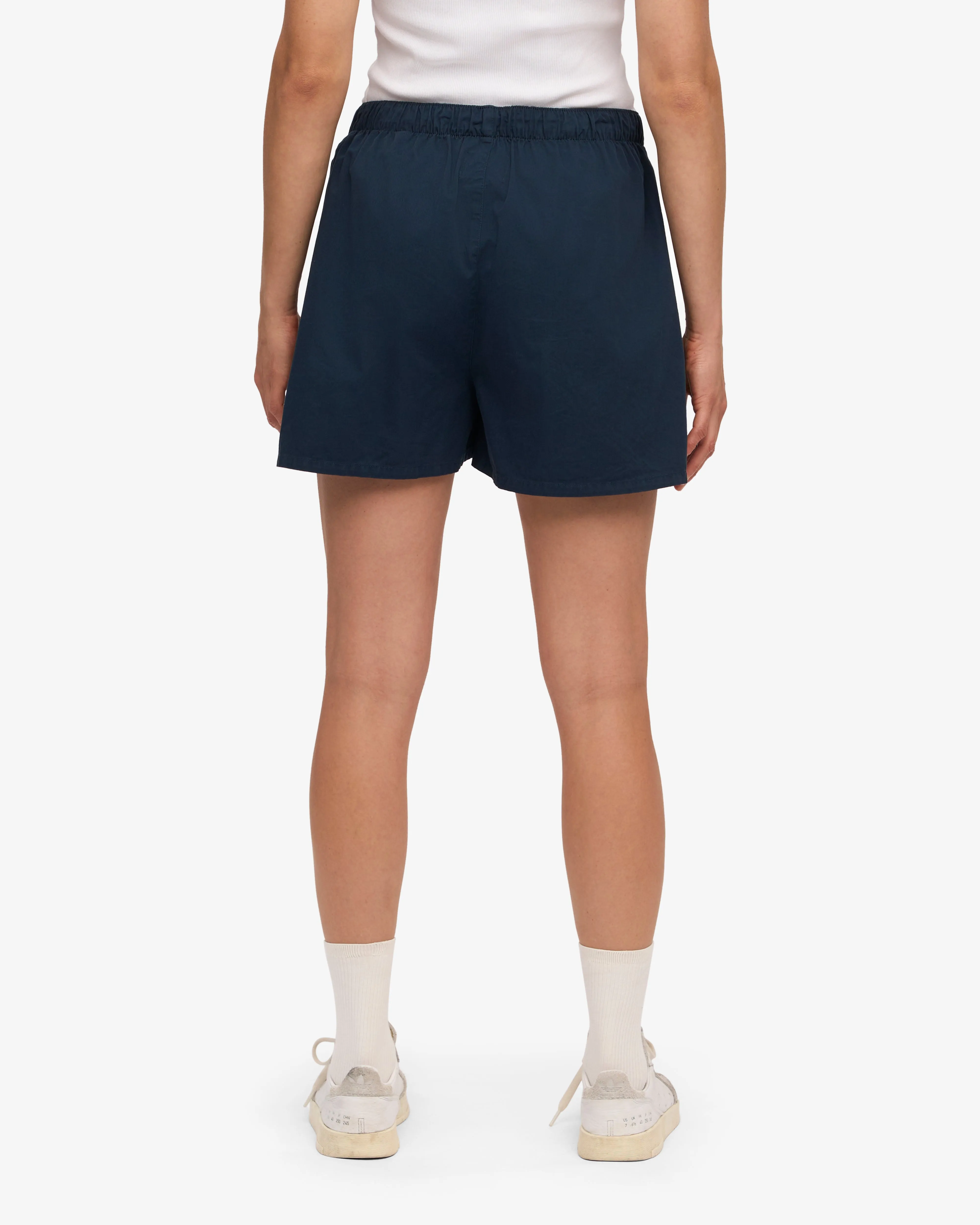 Women Organic Twill Shorts - Navy Blue