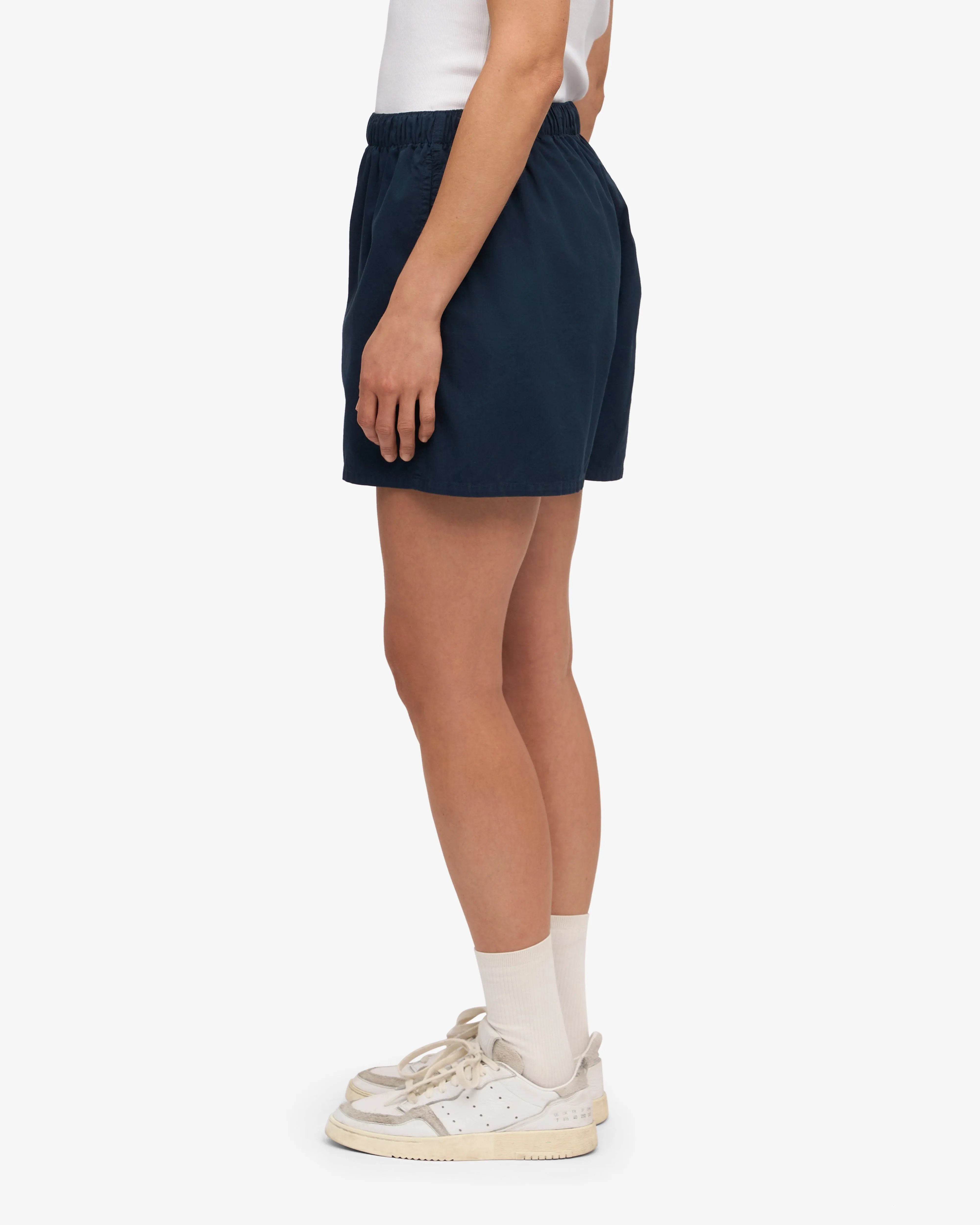 Women Organic Twill Shorts - Navy Blue