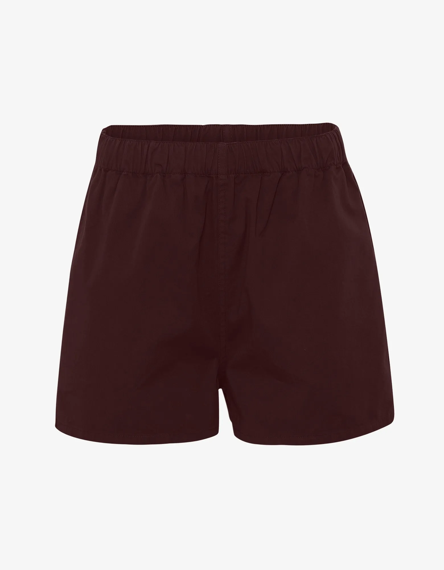Women Organic Twill Shorts - Oxblood Red
