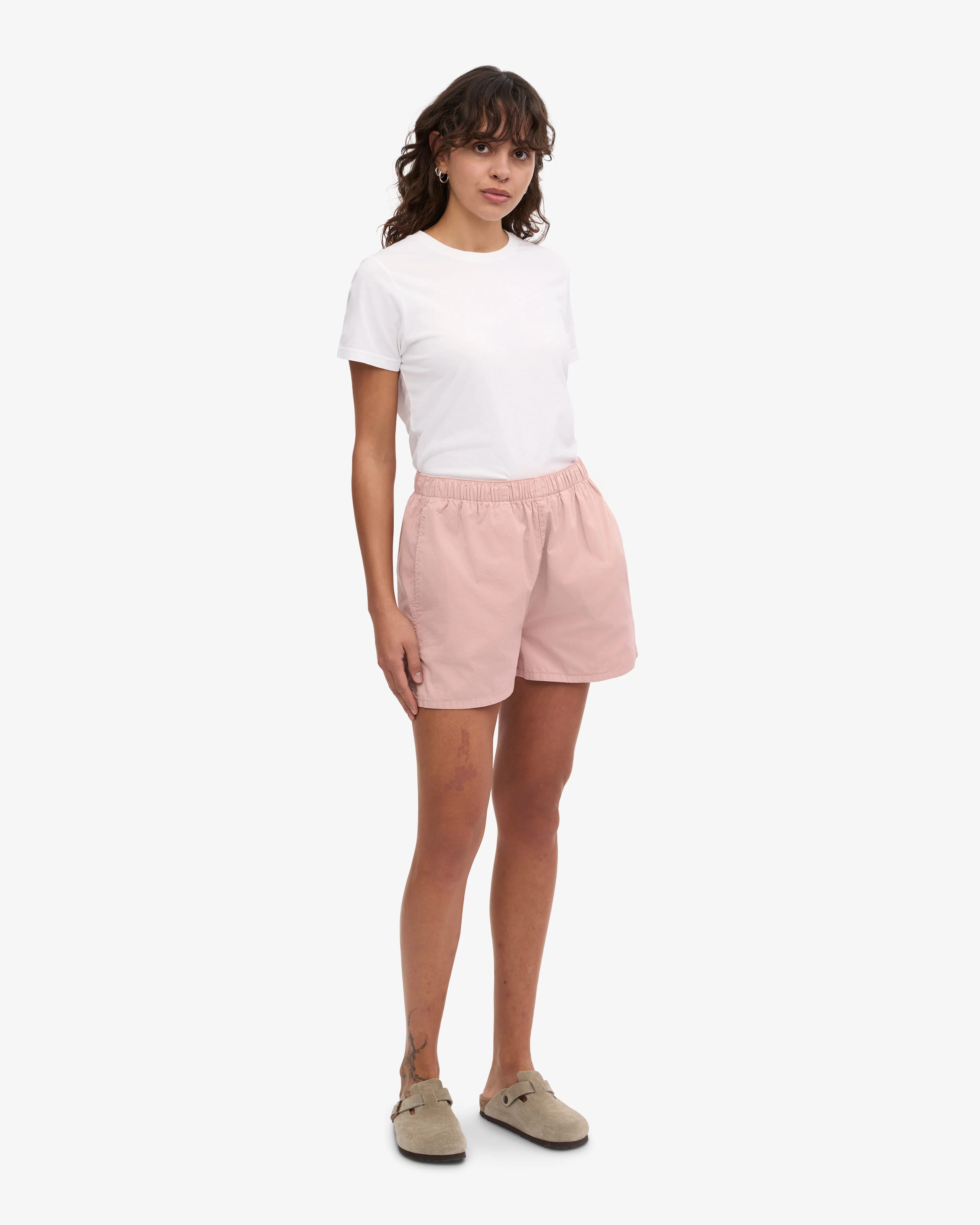 Women Organic Twill Shorts - Seaside Blue