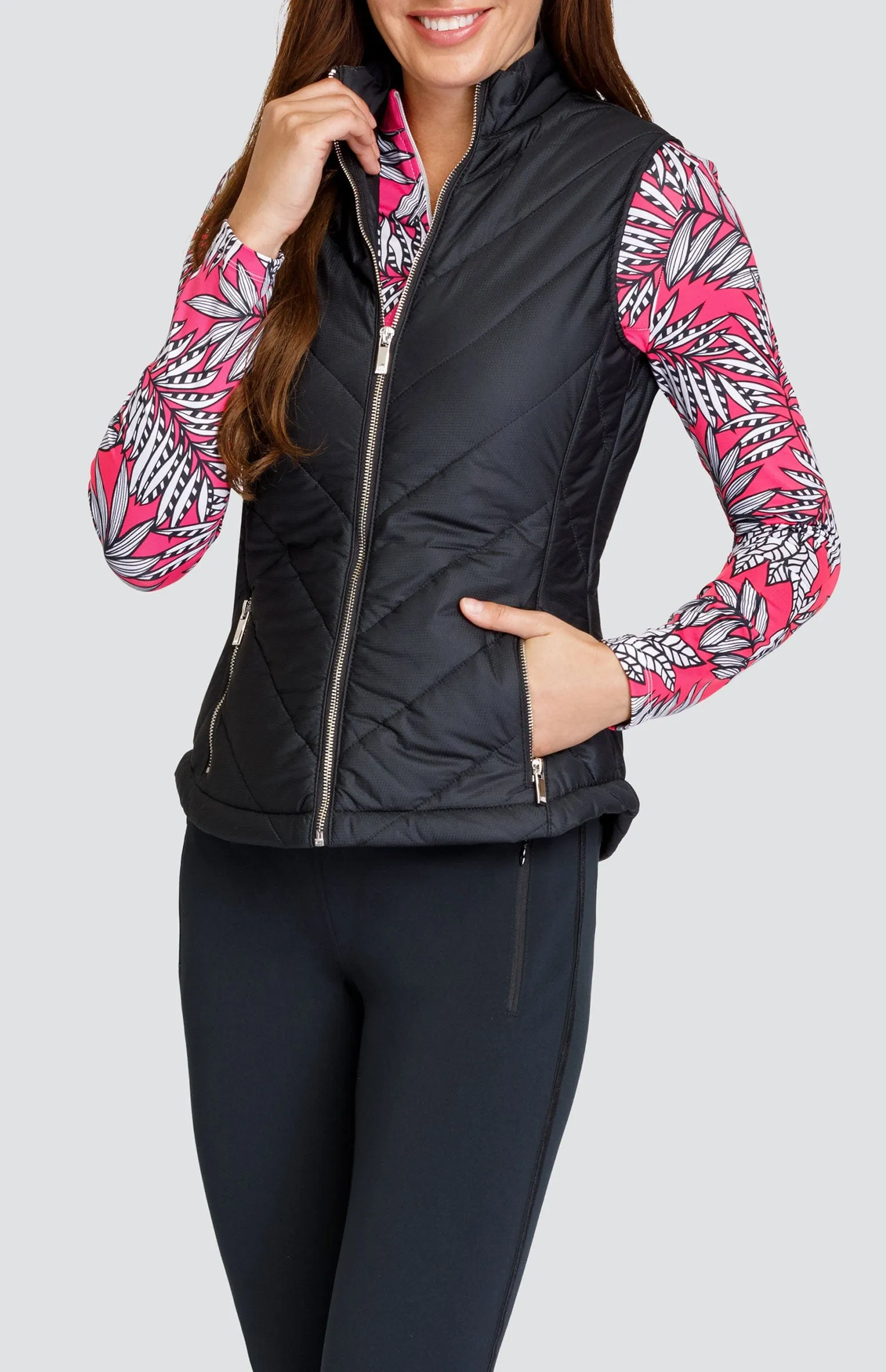 Women Tail Activewear Benton Top - Cascading Ferns