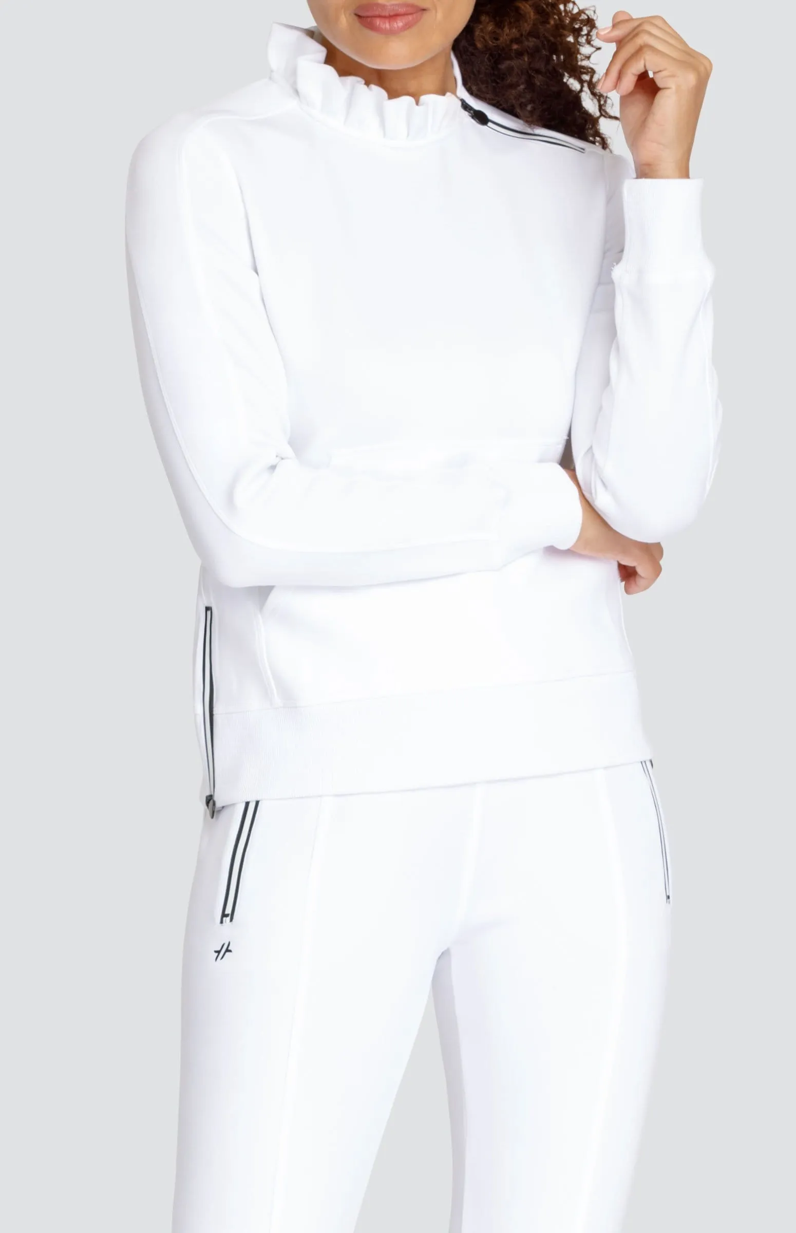 Women Tail Activewear Condoleezza Chalk White Pullover