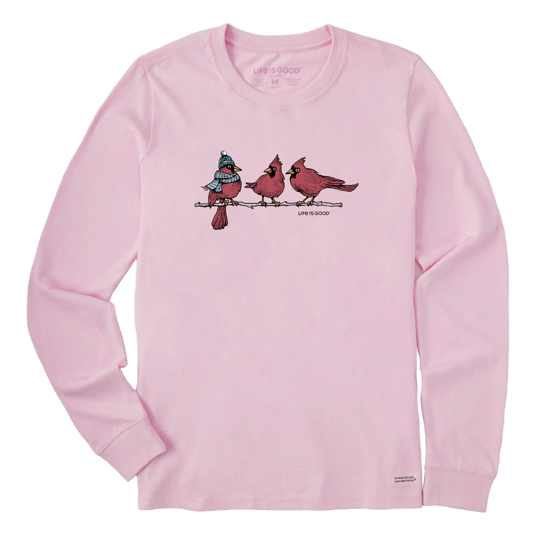 Women's 3 Warmly Dressed Cardinals Long Sleeve Crusher Tee Life is Good