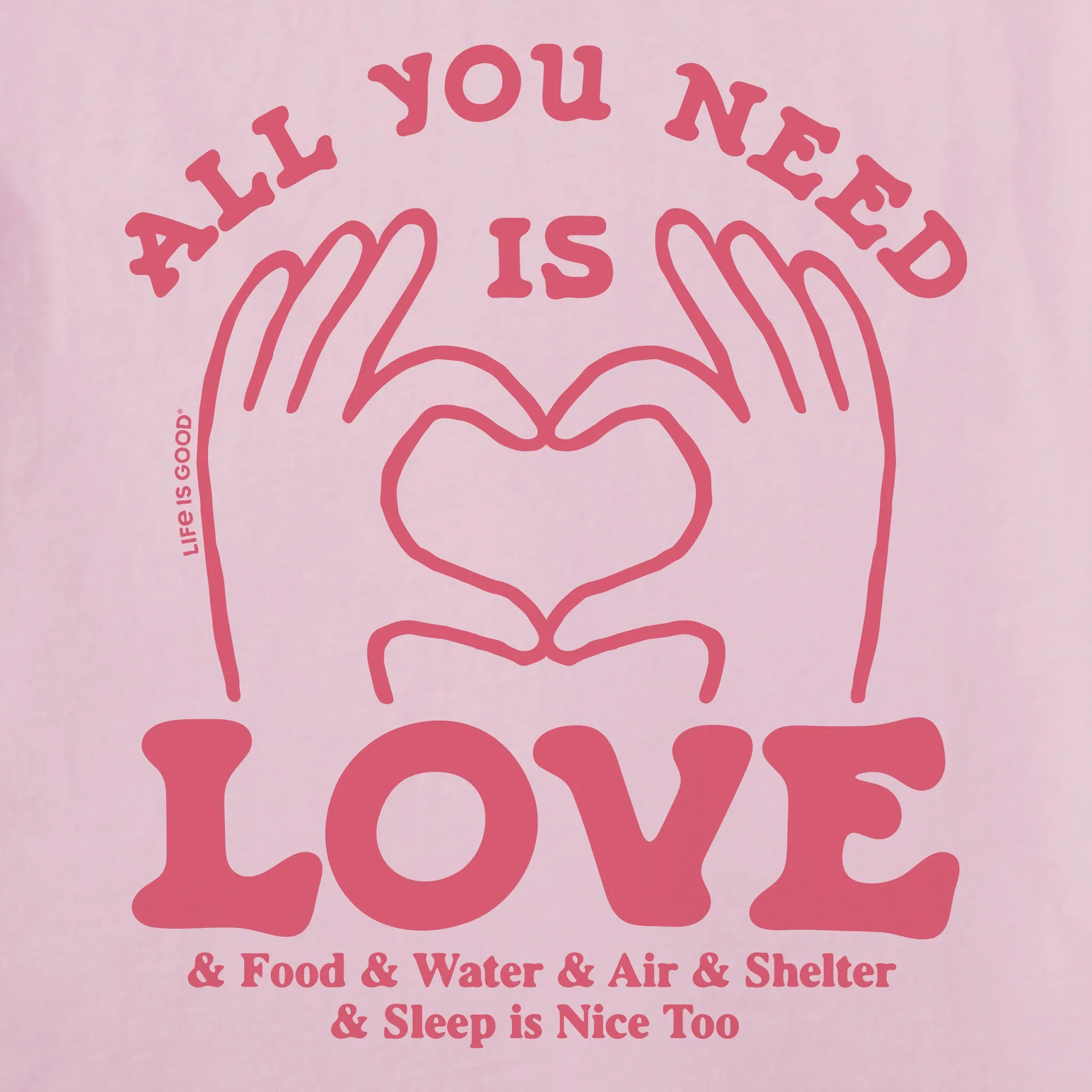 Women's All You Need is Love & Essentials Short Sleeve Tee Life is Good