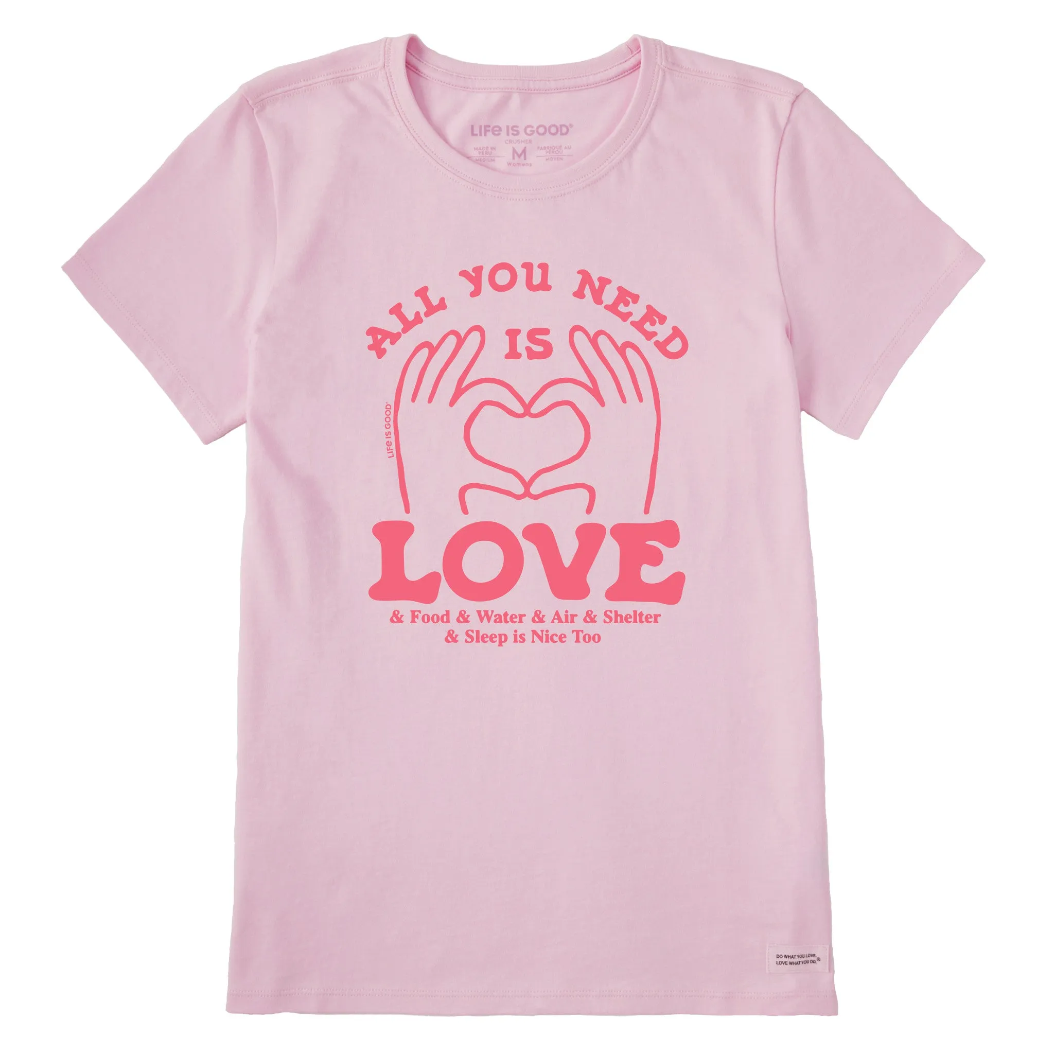 Women's All You Need is Love & Essentials Short Sleeve Tee Life is Good