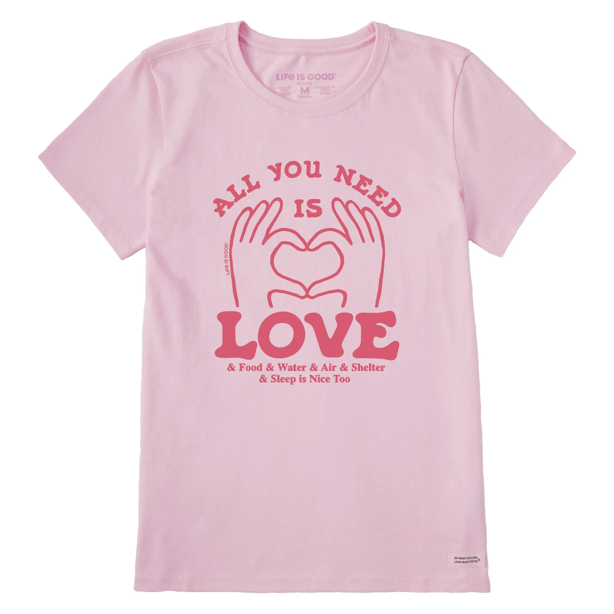 Women's All You Need is Love & Essentials Short Sleeve Tee Life is Good