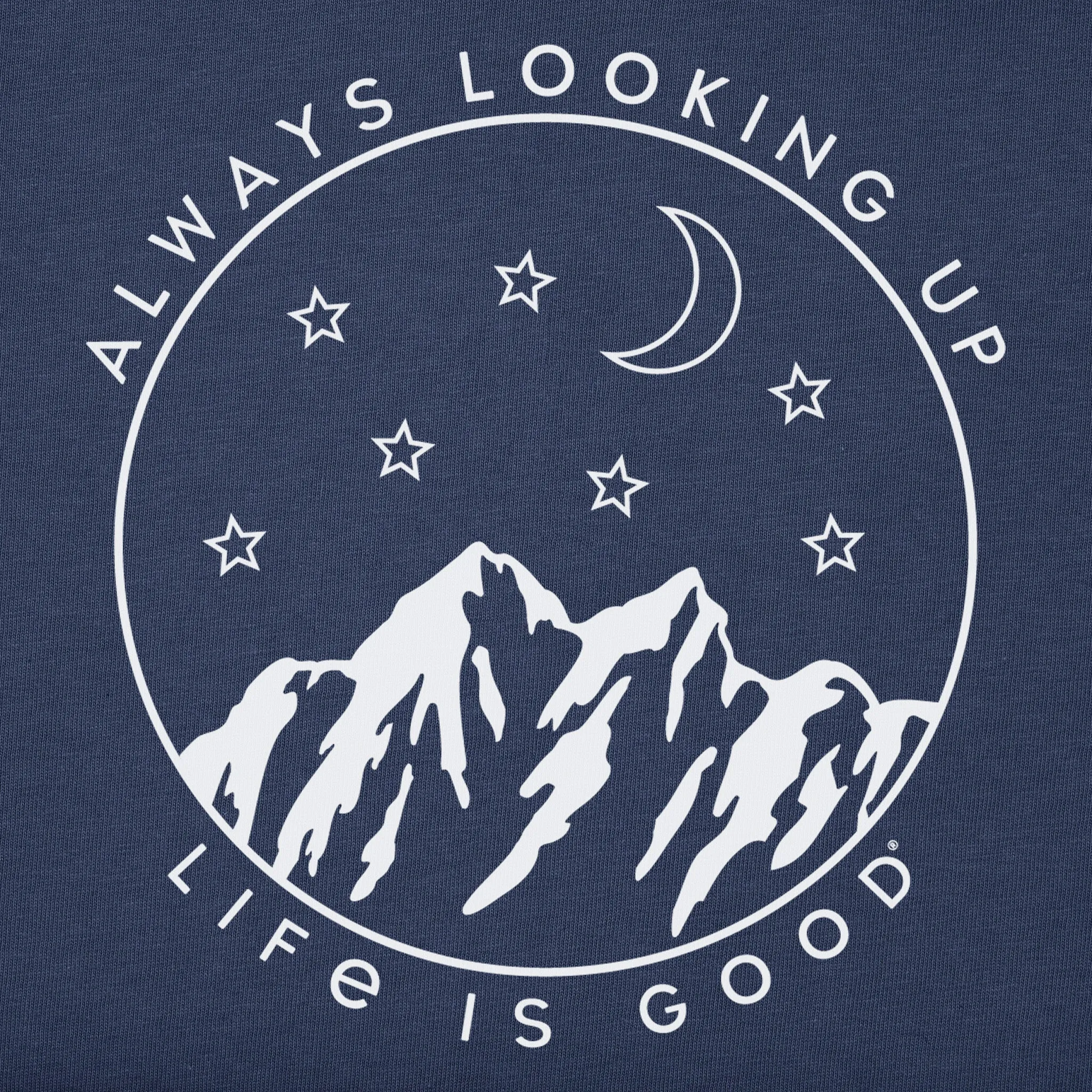 Women's Always Looking Up Celestial Short Sleeve Crusher Boxy Tee Life is Good