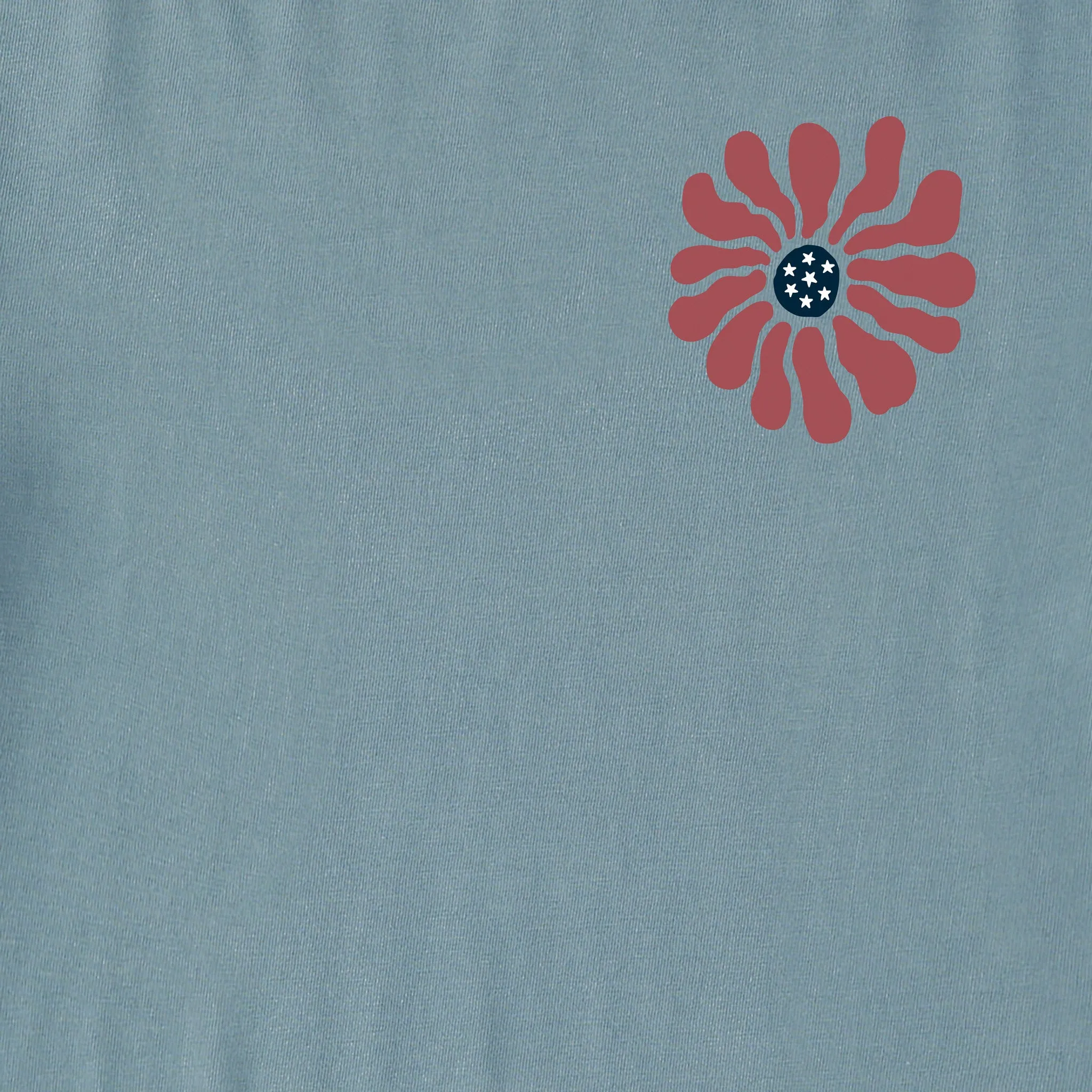 Women's America the Beautiful Flowers Short Sleeve Crusher Tee Life is Good