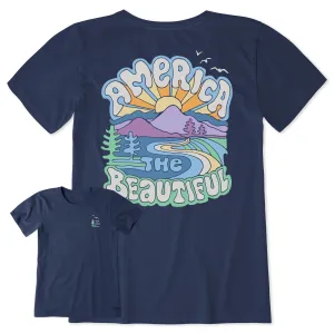Women's America the Beautiful Short Sleeve Tee Life is Good