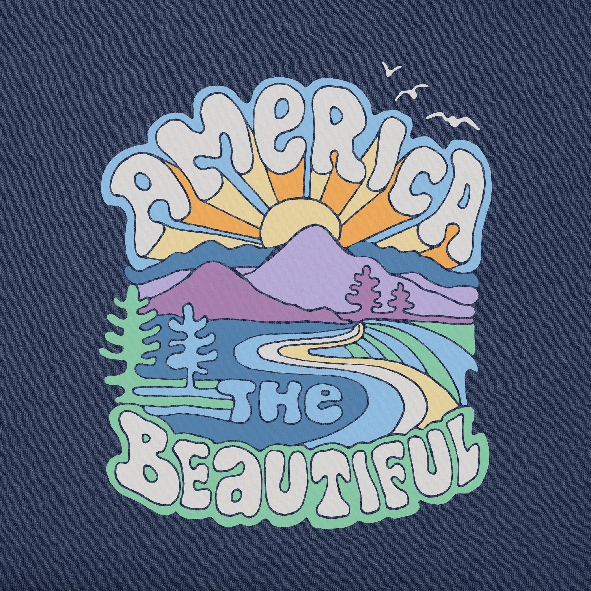 Women's America the Beautiful Short Sleeve Tee Life is Good