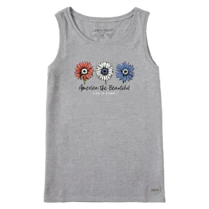 Women's America the Beautiful Sunflowers Crusher Tank Life is Good