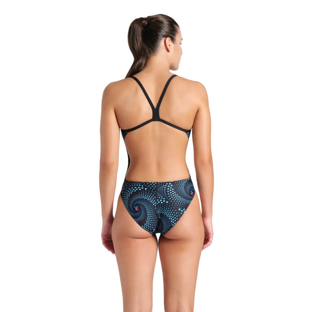 WOMEN'S ARENA SWIMSUIT FIREFLOW CHALLENGE BACK - BLACK/MULTI BLACK