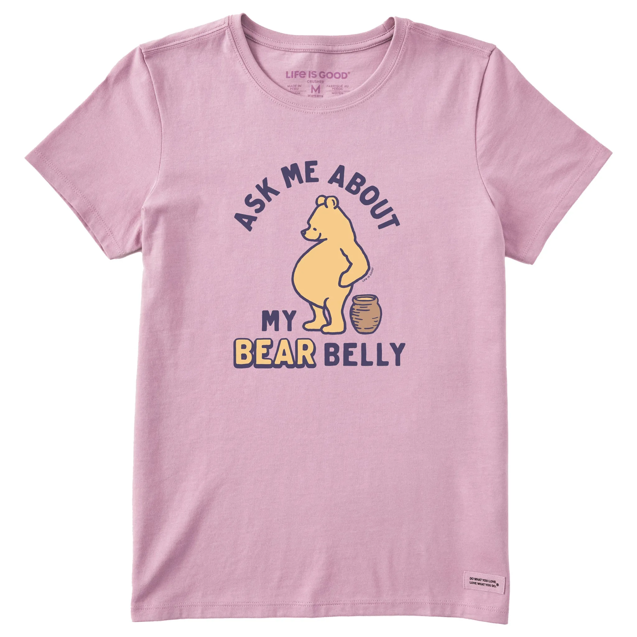 Women's Ask Me About My Bear Belly Short Sleeve Tee Life is Good