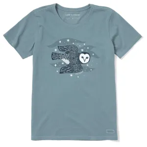 Women's Barn Owl in Flight Short Sleeve Crusher Tee Life is Good