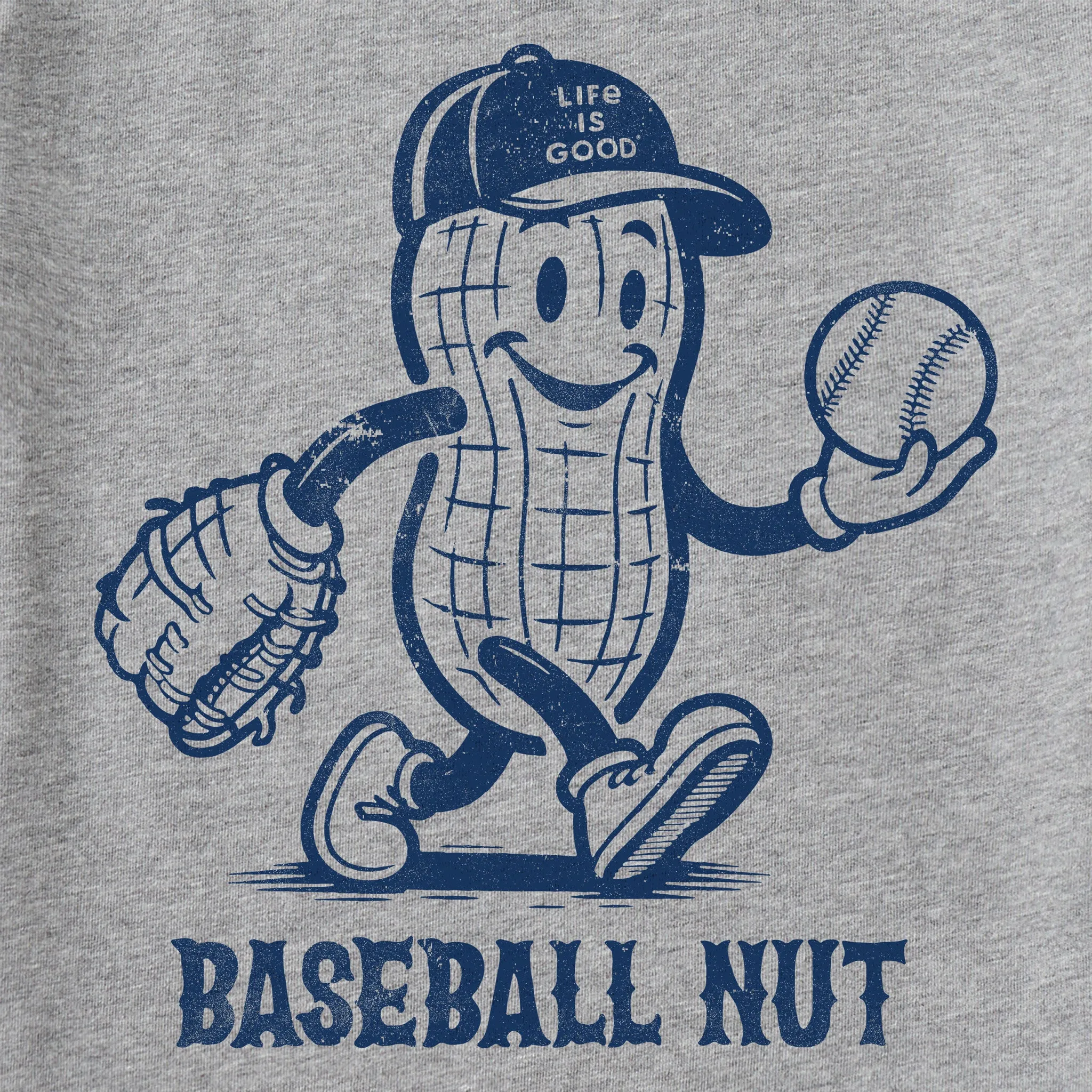 Women's Baseball Nut Short Sleeve Crusher Tee Life is Good