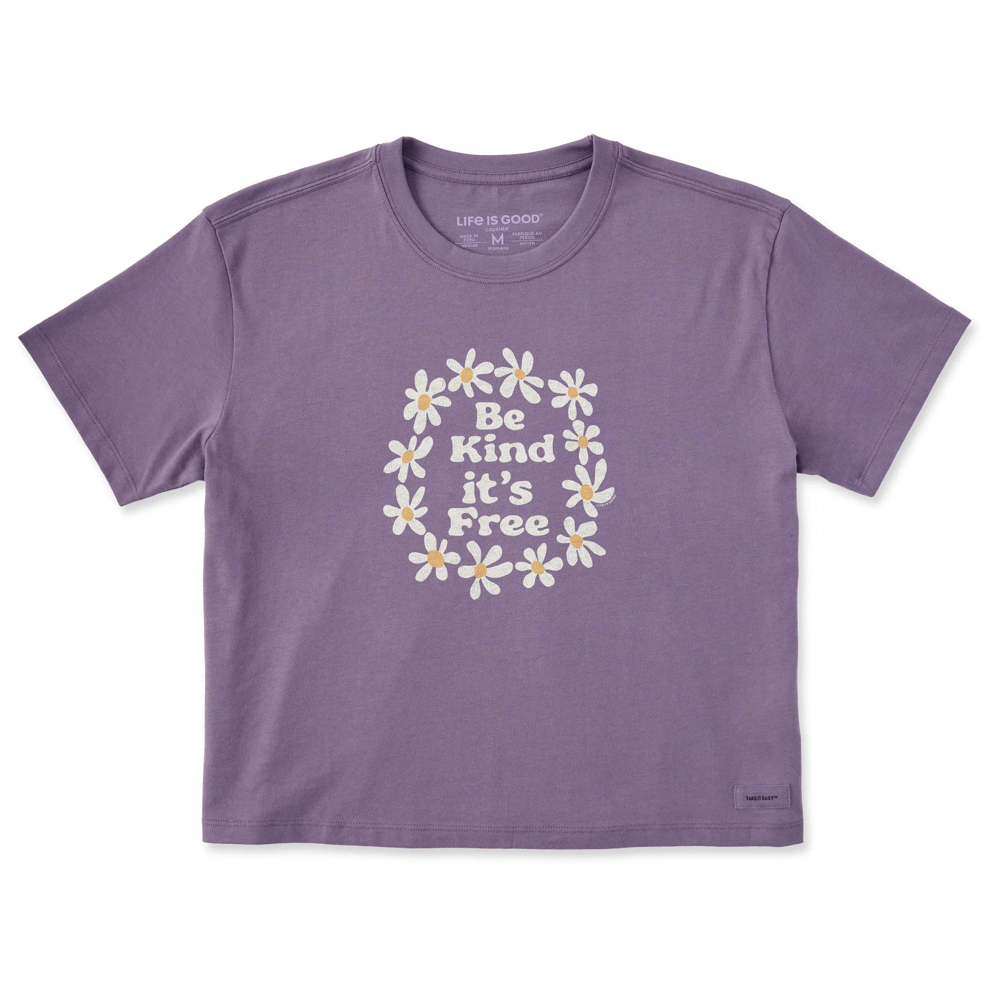 Women's Be Kind It's Free Short Sleeve Crusher Boxy Tee Life is Good