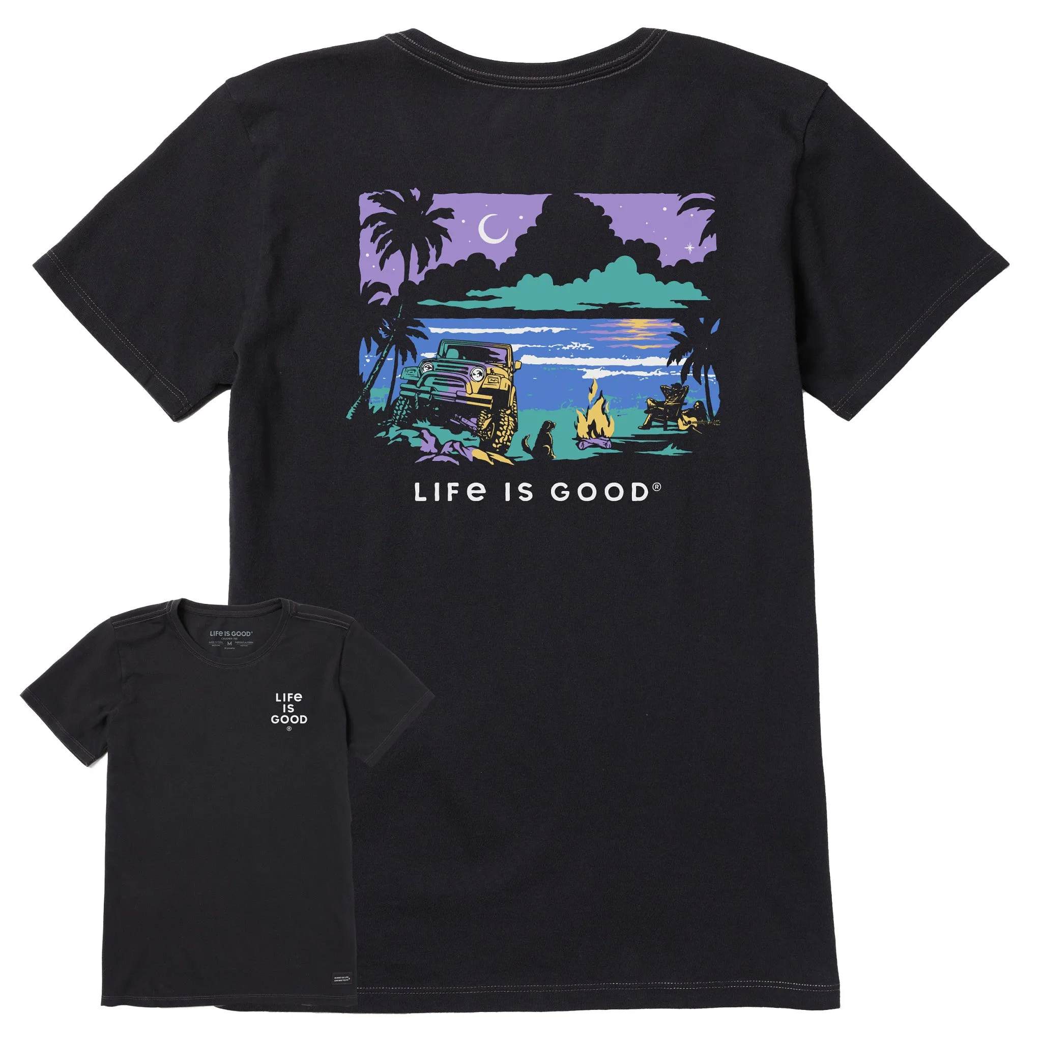 Women's Beachy ATV Camp Short Sleeve Tee Life is Good