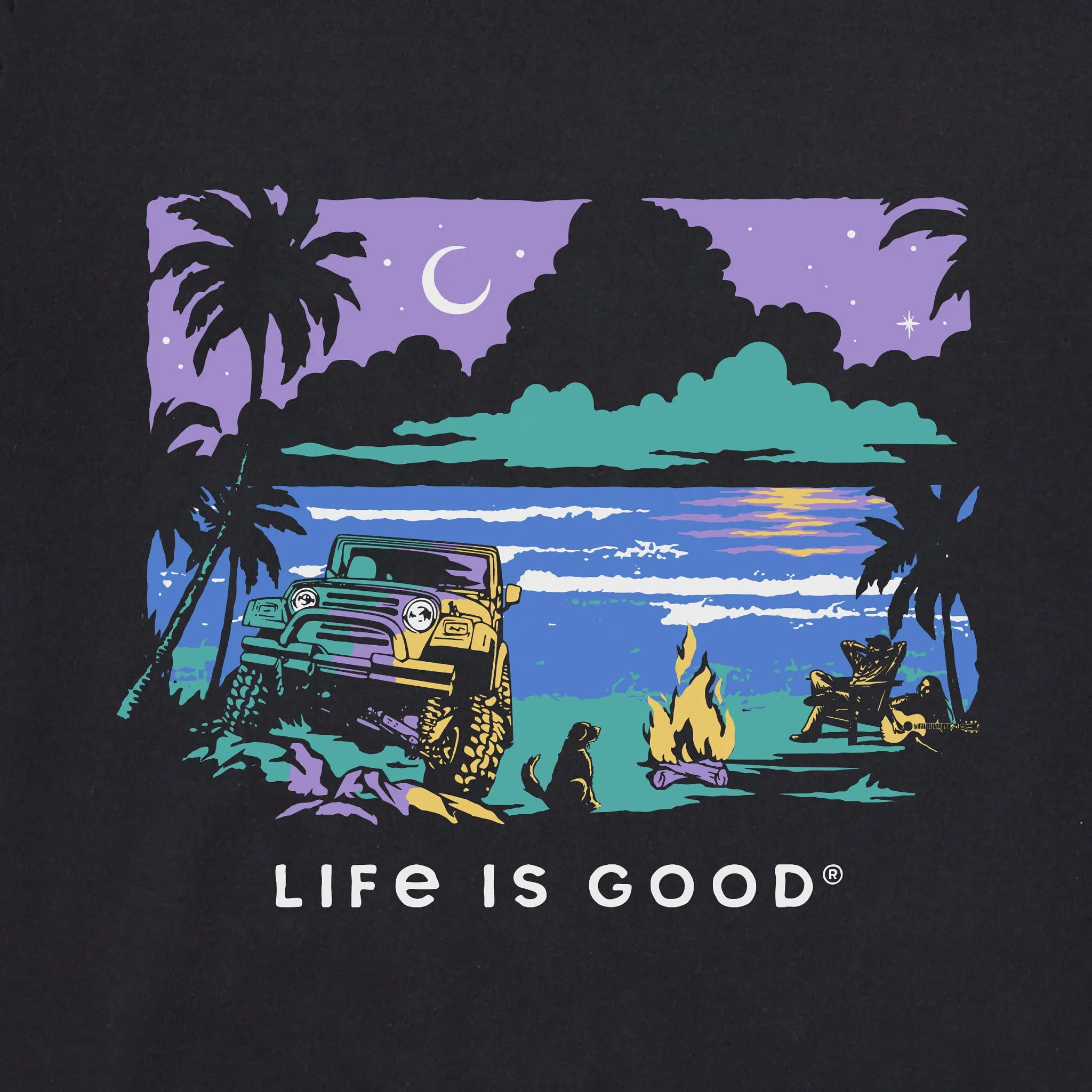 Women's Beachy ATV Camp Short Sleeve Tee Life is Good