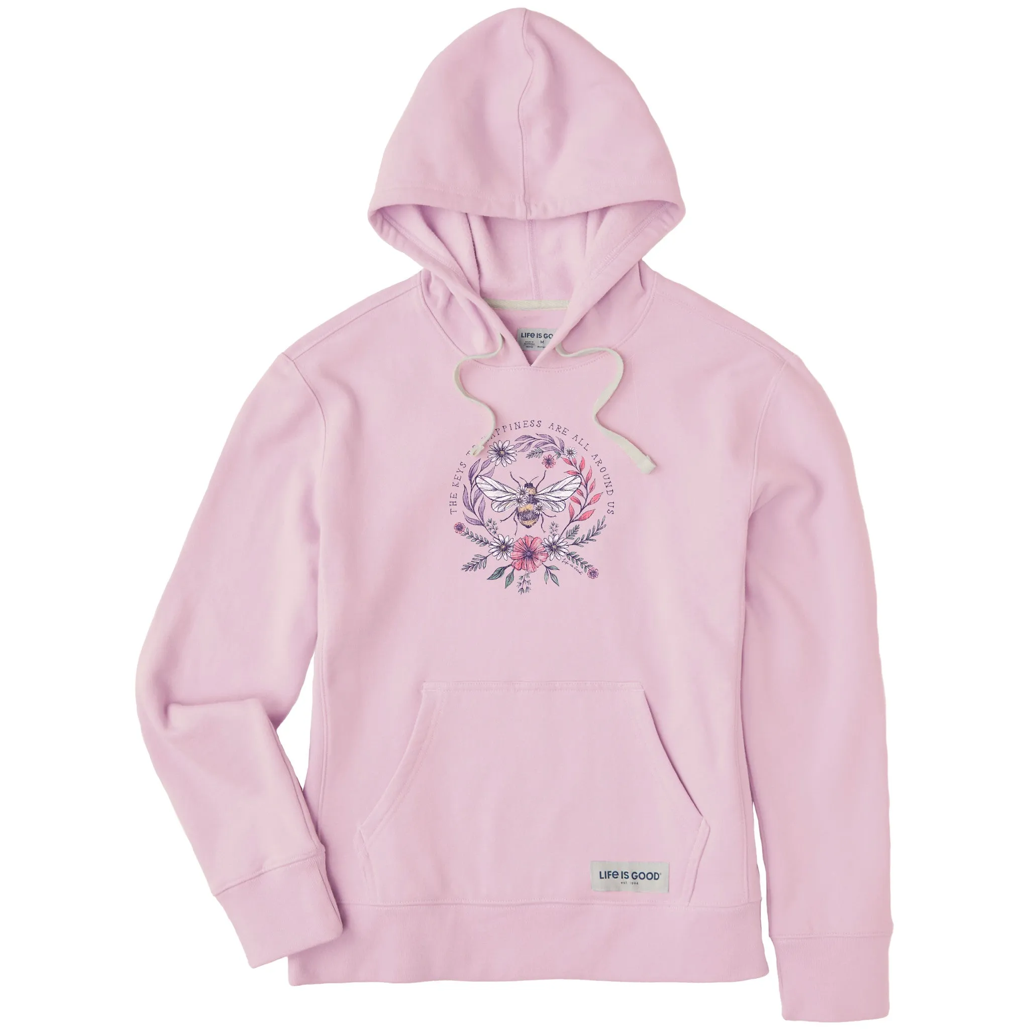 Women's Bee Happiness All Around Simply True Fleece Hoodie Life is Good