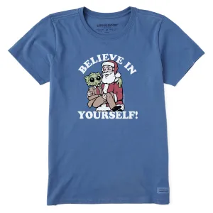 Women's Believe in Yourself Alien Short Sleeve Crusher Tee Life is Good