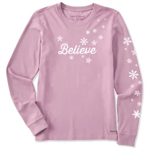 Women's Believe Long Sleeve Crusher Tee Life is Good