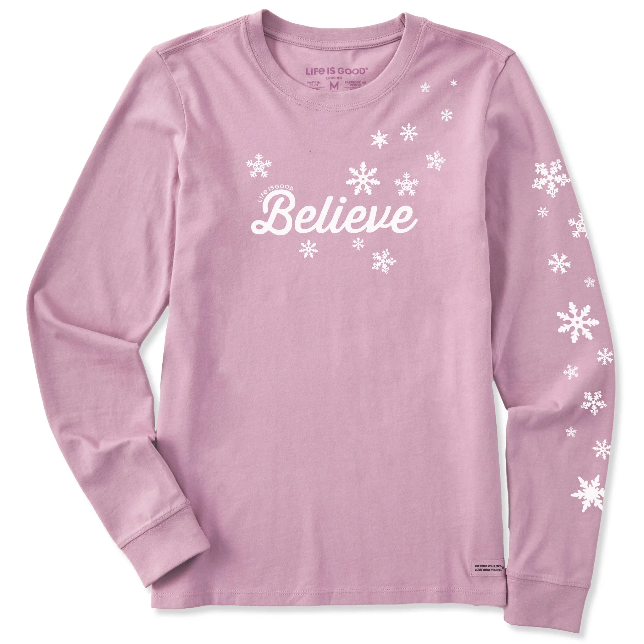 Women's Believe Long Sleeve Crusher Tee Life is Good
