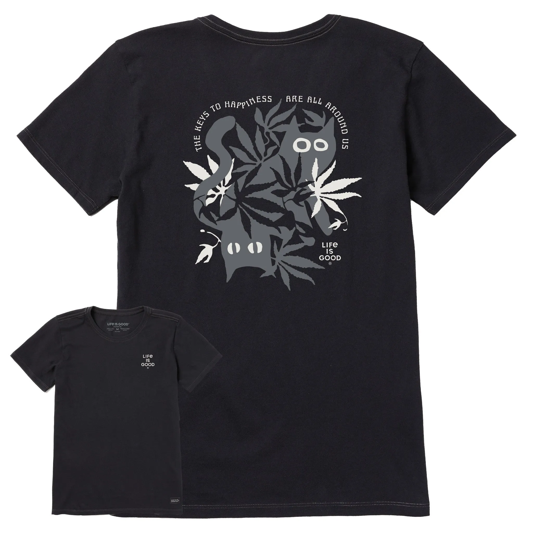 Women's Bert's Cat Medley Short Sleeve Crusher Tee Life is Good