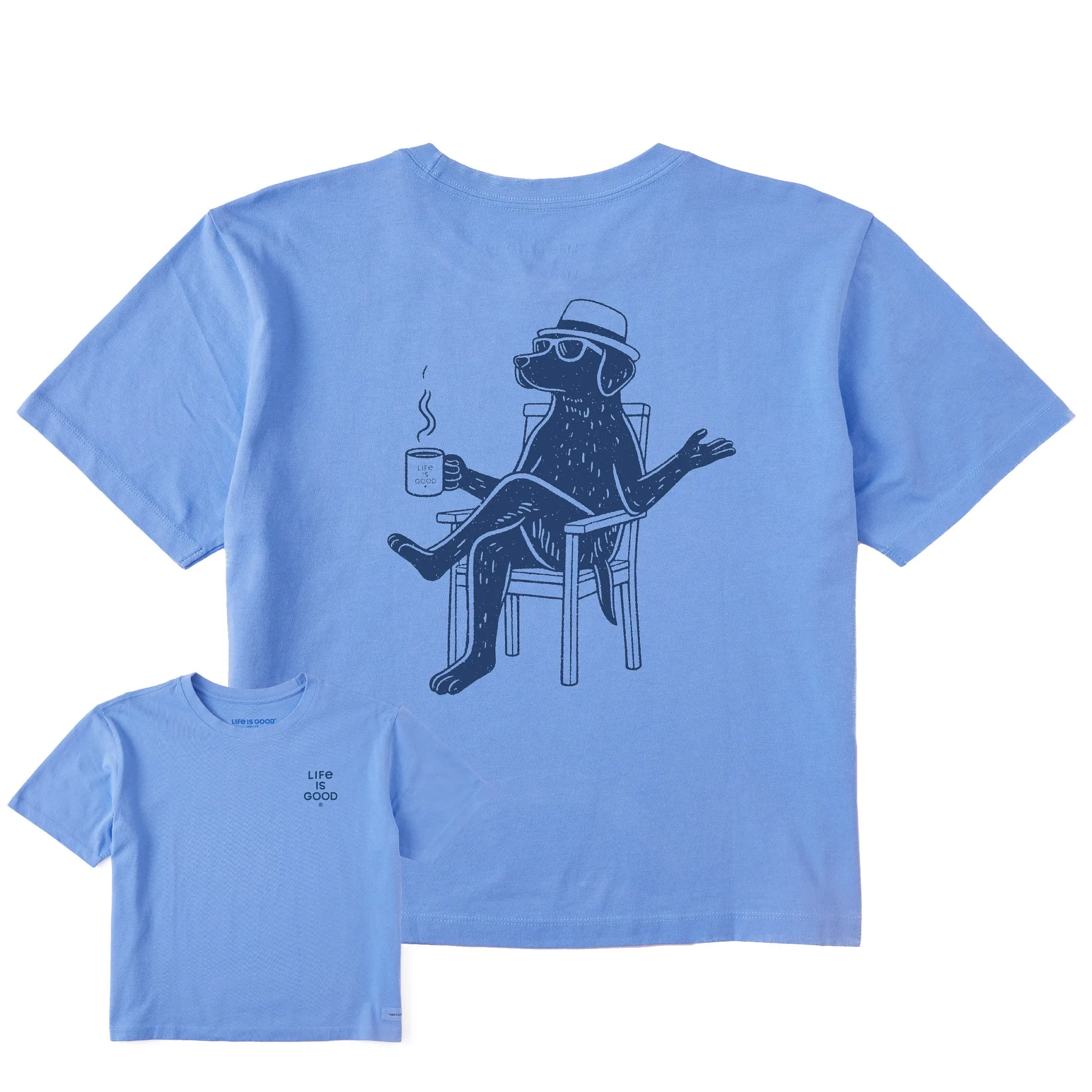 Women's Bert's Lab with Coffee Short Sleeve Crusher Boxy Tee Life is Good